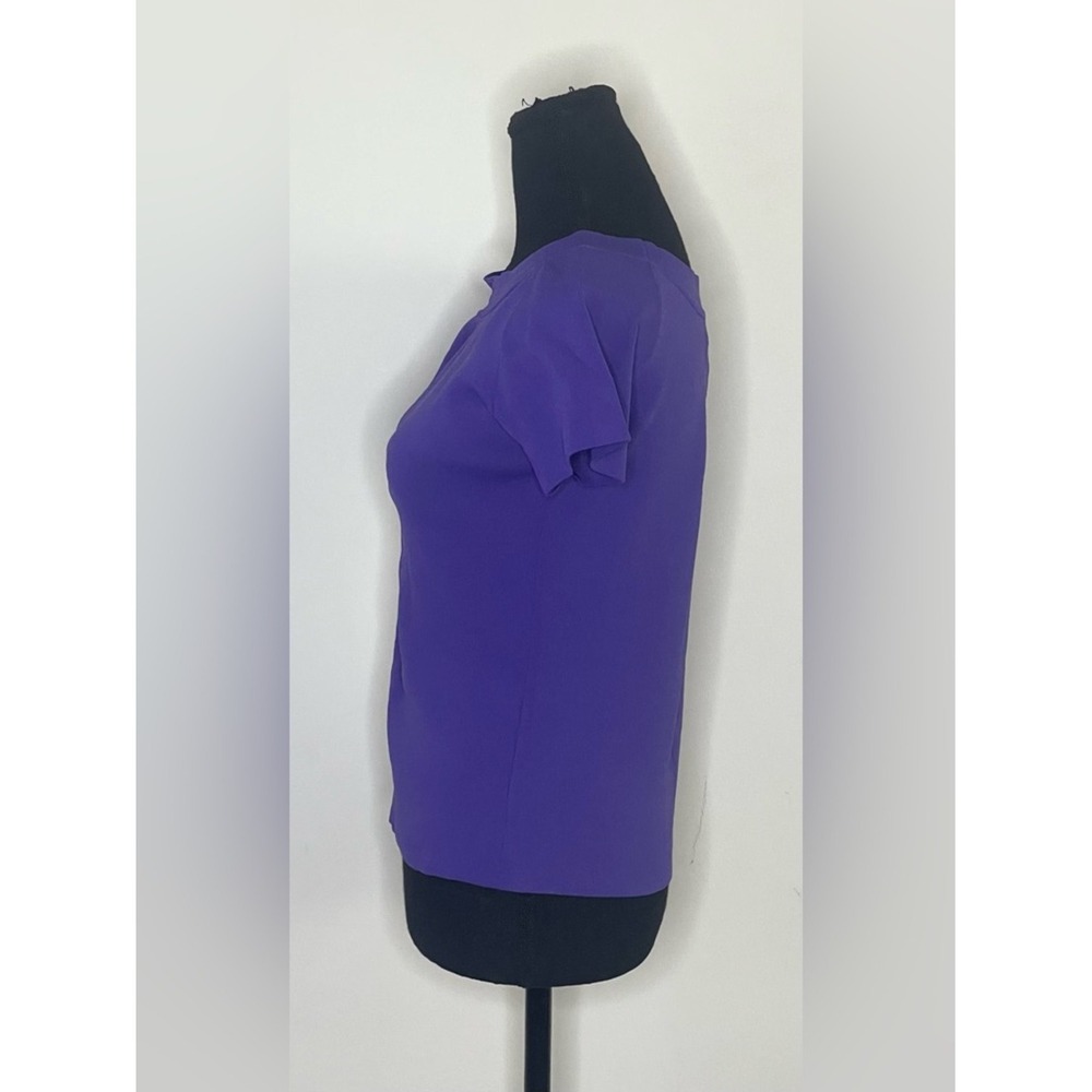 J.A.C. Womens Purple Boat Neck Short Sleeve Knit Top Size L - Picture 3 of 8